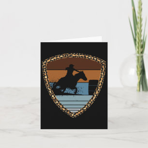 Carte Cowgirl Barrel Racing Horseback équitation Rodeo R