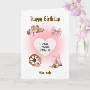 Carte Cowgirl Birthday Card