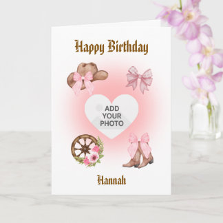 Carte Cowgirl Birthday Card