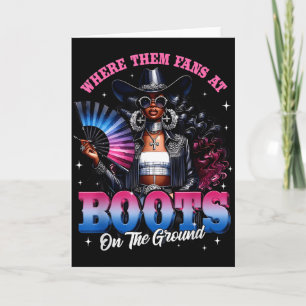 Carte Cowgirl bottes sur le terrain Femmes noires Afriqu