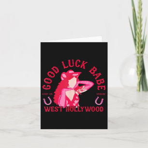 Carte Cowgirl occidentale Bonne chance bébé danse disco