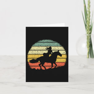 Carte Cowgirl Retro Barrel Racing Horseback Riding Rodeo