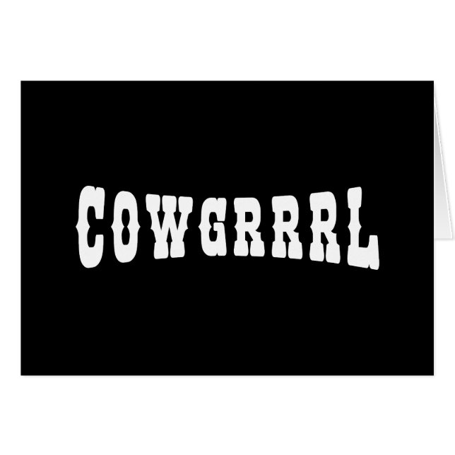 CARTE COWGRRRL (Devant horizontal)