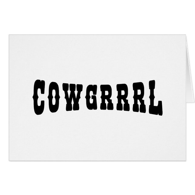 CARTE COWGRRRL (Devant horizontal)