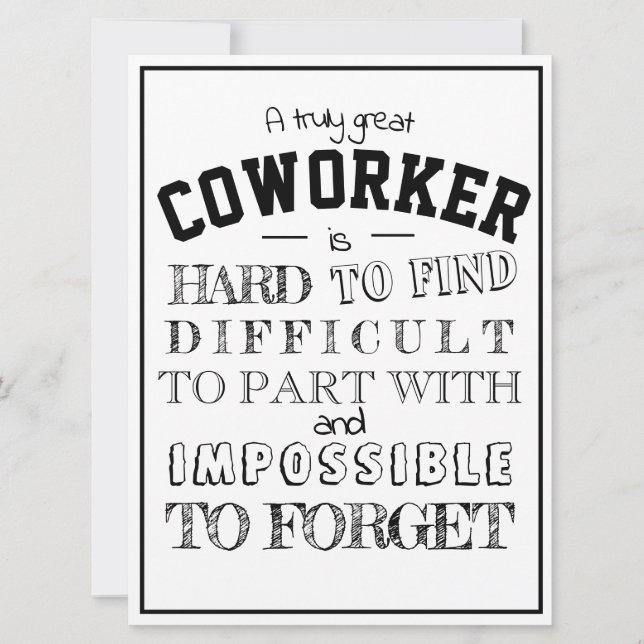 Carte Coworker Appréciation Merci cadeau pour lui (Devant)