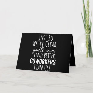 Carte Coworker Moving Leaving