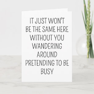 Carte Coworker Quitter Cadeau Bonne Retraite Départ