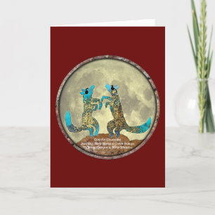 Carte Coyote Crooners Chantant Nouveau-Mexique Love Song