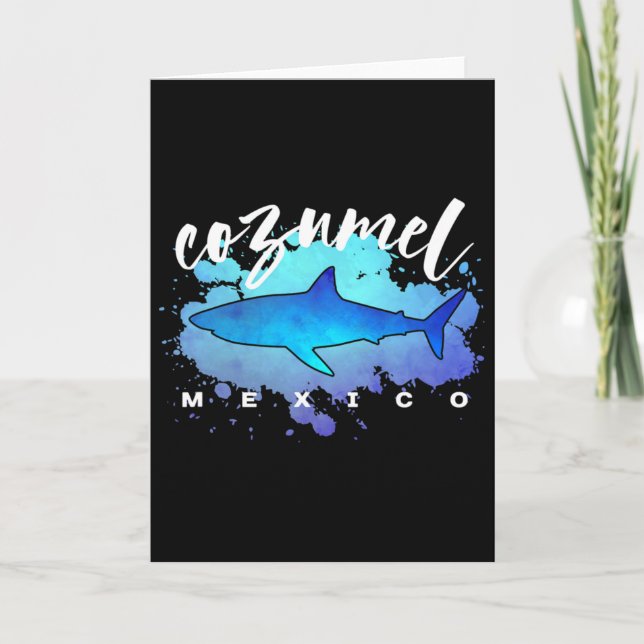 Carte Cozumel Mexique Requin Scu Plongeur Vacances de pr (Devant)