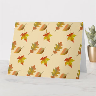 Carte Cozy autumn maple leaves oak leaves