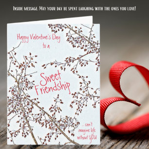 Carte Crab Apple Sweet Friend Valentine's salutation