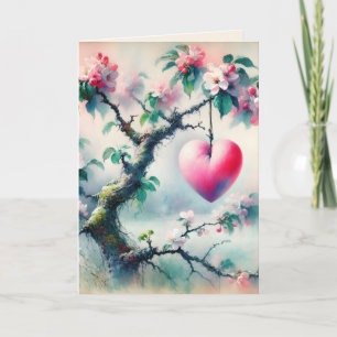 Carte Crabapple Arbre Coeur Saint Valentin