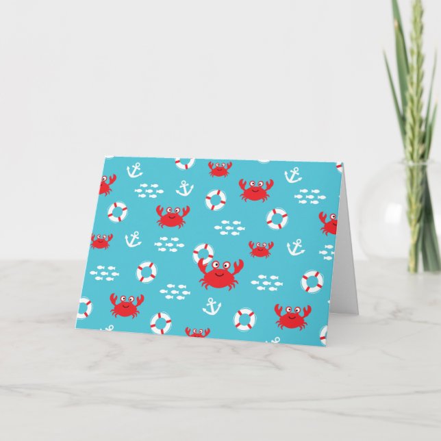 Carte Crabe à la bouée de sauvetage (Devant)