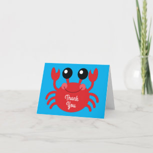 Carte Crabe Anniversaire Soirée Cartoon Enfants