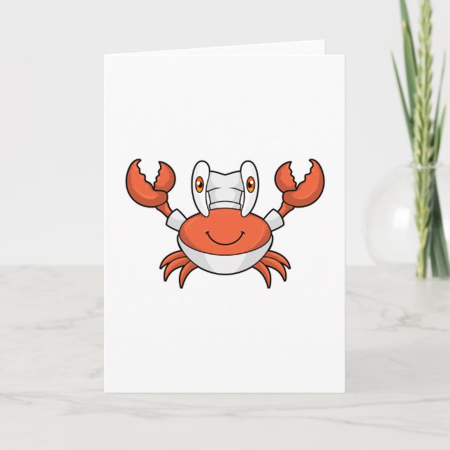 Carte Crabe comme cuire avec casquette de Cuisine (Devant)