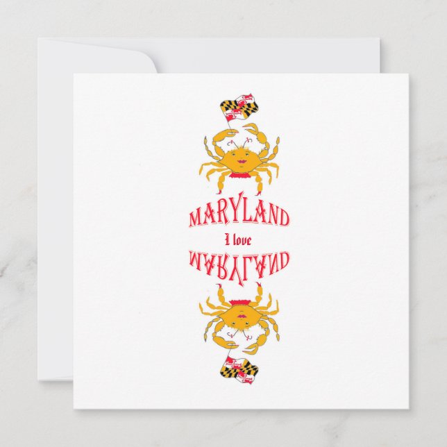 Carte Crabe dans le Maryland (Devant)