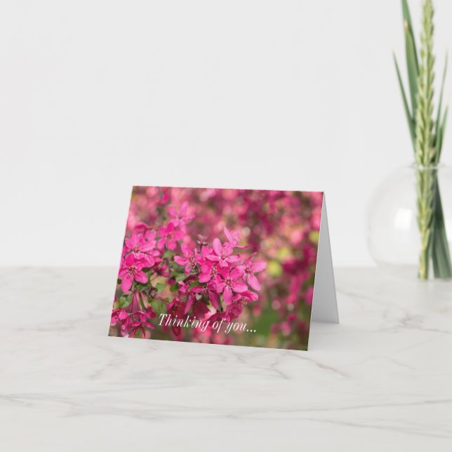Carte Crabe Pomme Fleurit En Pensant À Vous (Devant)
