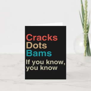 Carte Cracks Dots Bams Si Vous Connaissez, Vous Connaiss