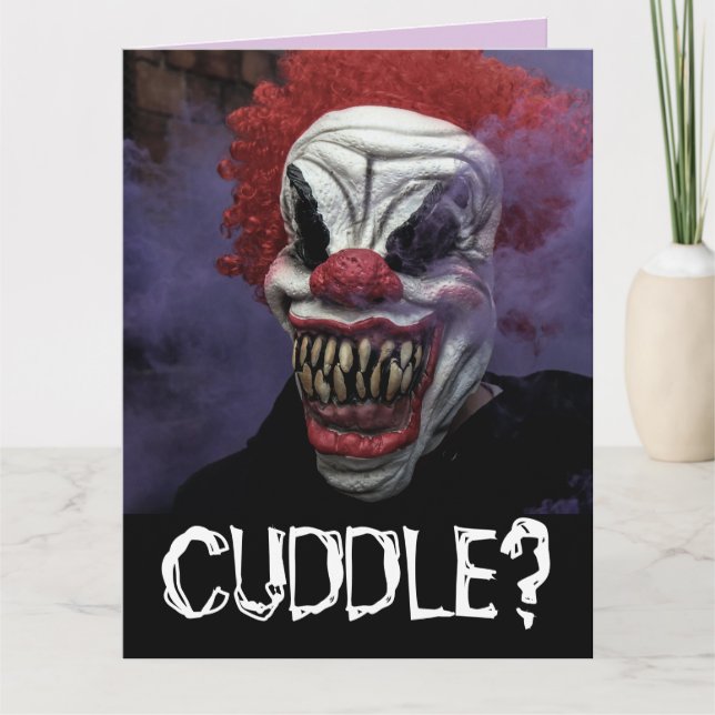 CARTE CRAINDRE MAL CLOWN ANNIVERSAIRE AMUSANT CUDDLE ? C (Devant)