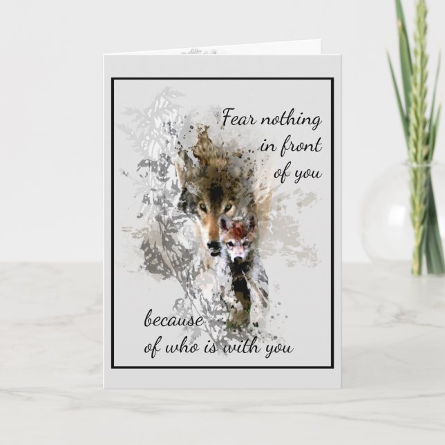 Carte Craindre rien devant vous Citation Inspirationnell (Devant)