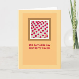 Carte Cranberries Action de grâces humoristique