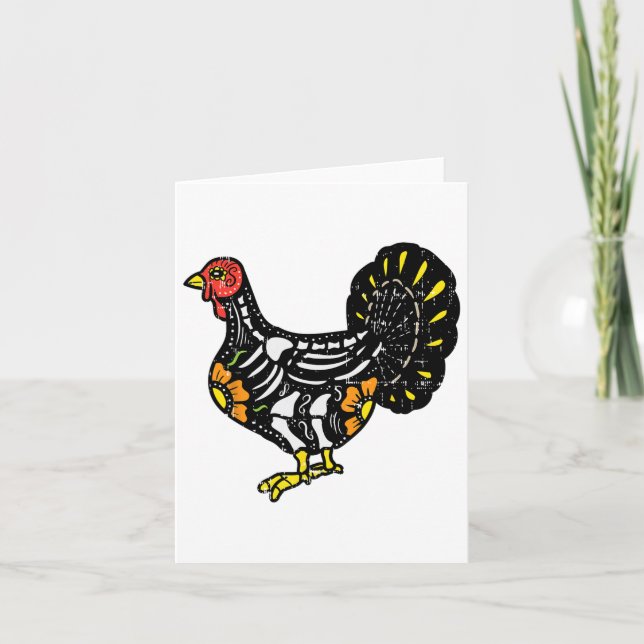 Carte Crâne à sucre Turquie Mexicaine Jour d'Action de g (Devant)