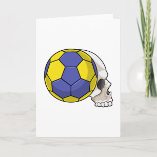 Carte Crâne avec sports de handball