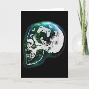 Carte Crâne Contrôleur Mental Gaming Gamer Hommes Garçon