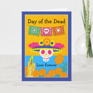 Carte Crâne de Catrina et soucis de la Fête des morts