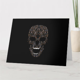 Carte crâne de chien rottweiler costume halloween amateu