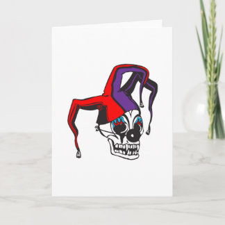 Carte crâne de clown maléfique