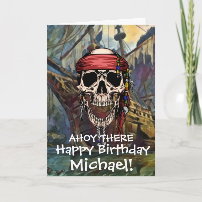 Carte Crâne de pirate Canon de NAVIRE fantôme (Devant)