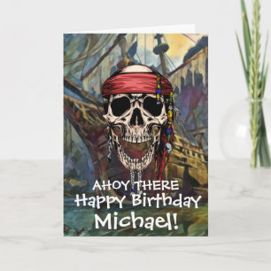 Carte Crâne de Pirate Canon de Navire Fantôme