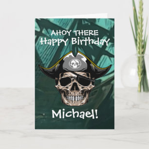 Carte Crâne de Pirate Capitaine Jack