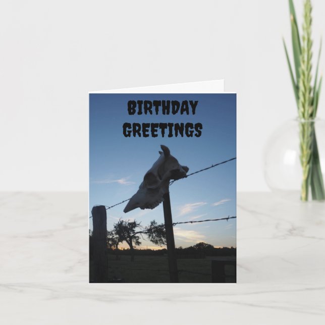 Carte crâne de vache noire (Devant)