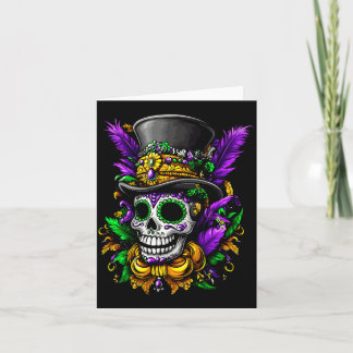 Carte Crâne en sucre coloré avec représentation artistiq