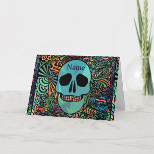 Carte Crâne Hippie Halloween Thunder_Cove