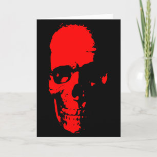 Carte Crâne rouge et noir
