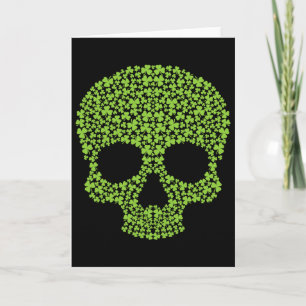 Carte Crâne Trèfle Chanceux Crâne Irlandais Fête de la S