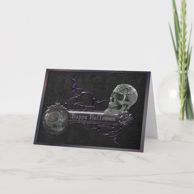 Carte Crânes décoratifs Halloween (Devant)