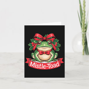 Carte Crapaud de gui Noël drôle de crapaud de jeu de mot