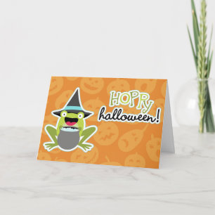 Carte Crapaud de houblon de Halloween