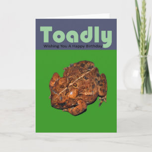 Carte Crapaud drôle Toadly Frog Joyeux Anniversaire