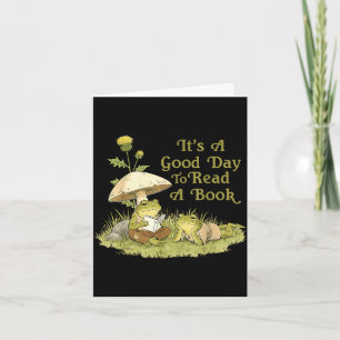 Carte Crapaud grenouille lit un livre enseignants élèves