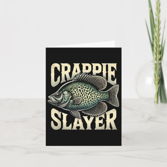 Carte Crappie Slayer Pêche Enthousiaste Cadeaux Pour Pêc (Devant)