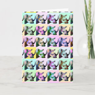 Carte Crash de Rhinos Pop Art