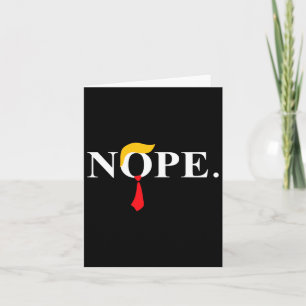 Carte Cravate rouge Trump Wig Drôle Anti Trump Cadeau