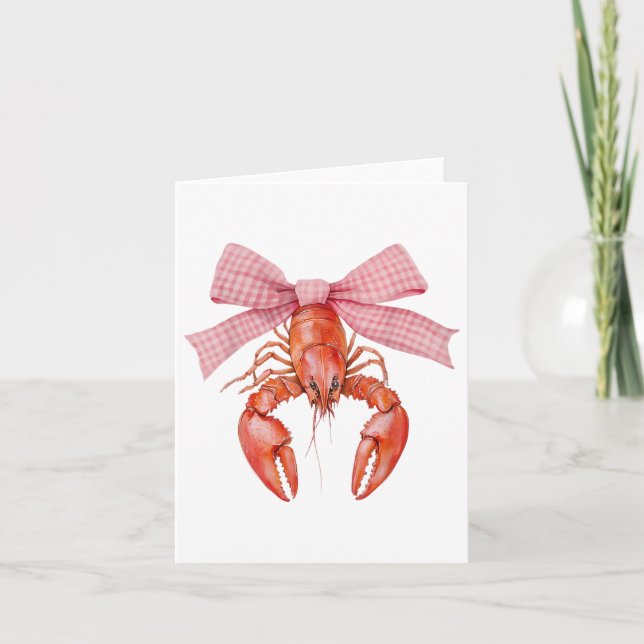 Carte Crawfish Coquette Crawfish Bow Crawfish Boil Lobst (Devant)