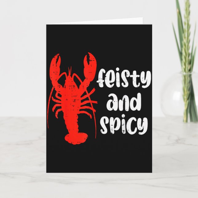 Carte Crawfish Lobster Feisty And Scy Crayfish Men Women (Devant)