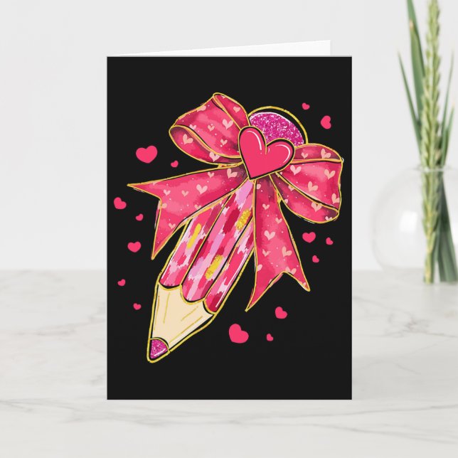 Carte Crayon à l'arc coquette de la Saint-Valentin pour  (Devant)